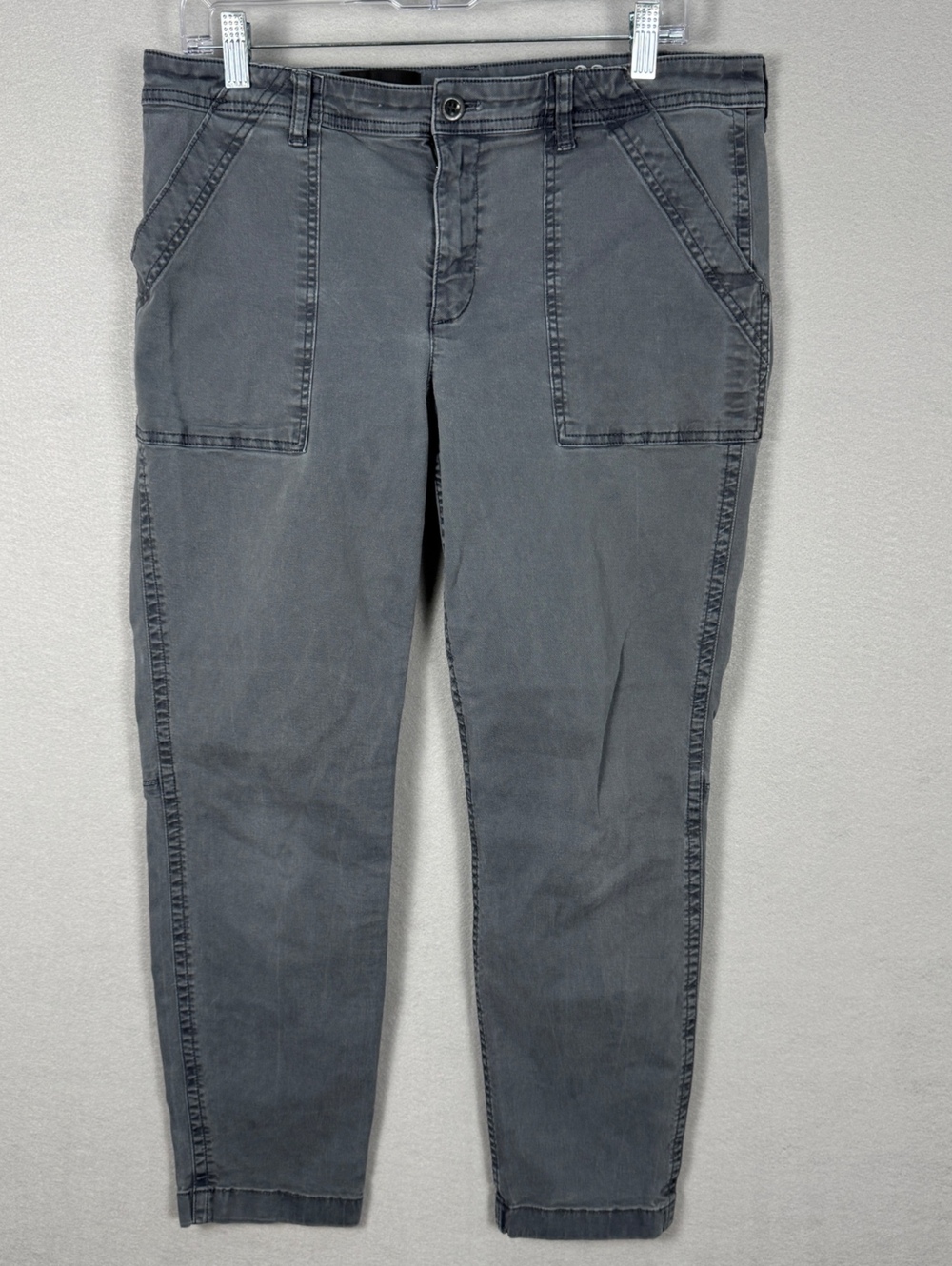 J.Crew Women's 32 Skinny Washed Twill Utility Pants Gray